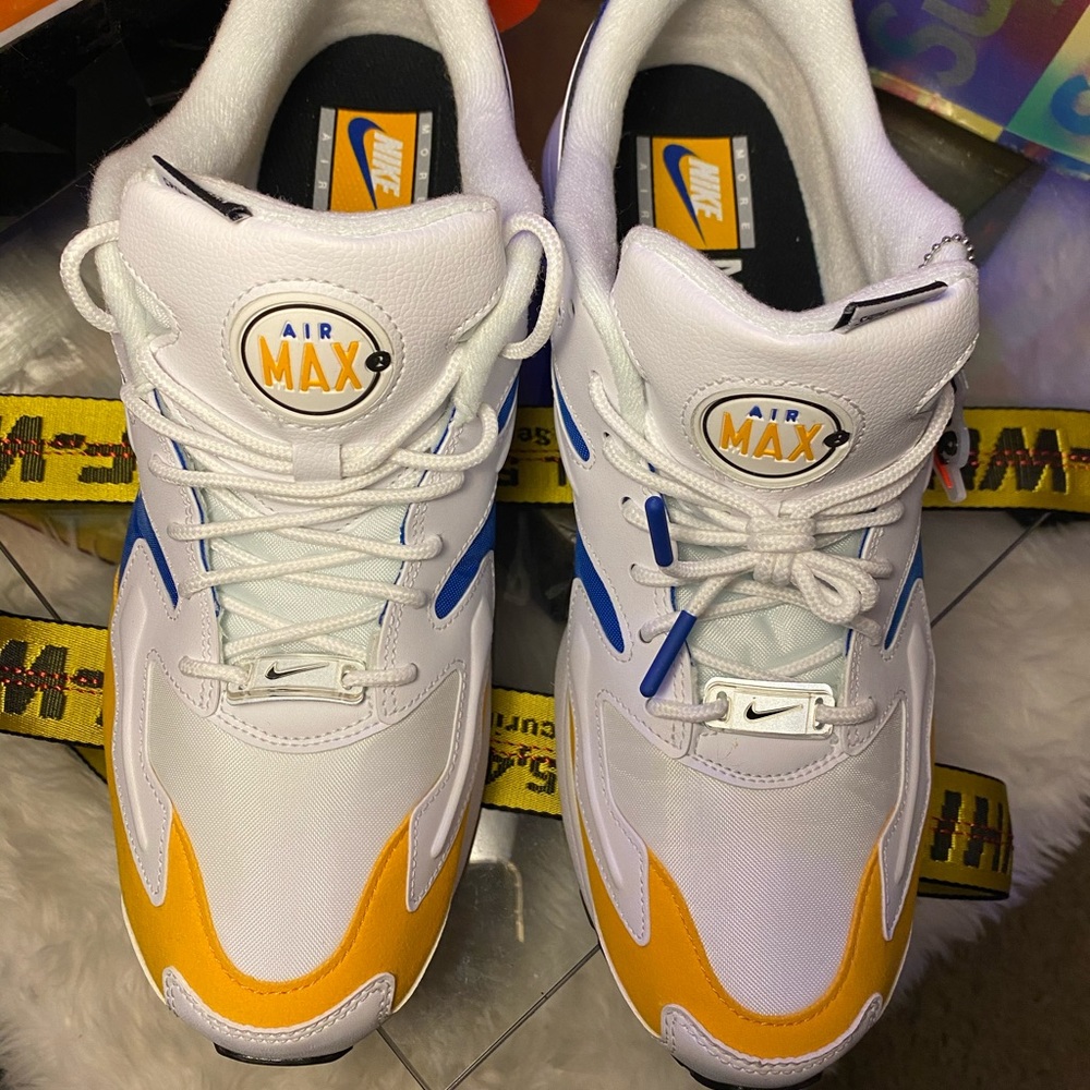 🆕 - Nike ✔️ Air Max 2 - White/University Gold - - Picture 5 of 8